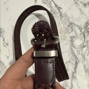 Elegant Brown Leather Belt Bag